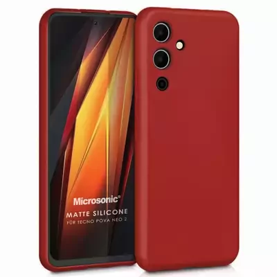 Microsonic TECNO Pova Neo 2 Kılıf Matte Silicone Kırmızı