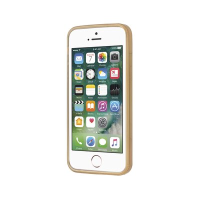 CaseUp Apple iPhone SE Lazer Kesim Silikon Kılıf Gold