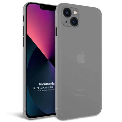 Microsonic Apple iPhone 13 Mini Kılıf Peipe Matte Silicone Gri