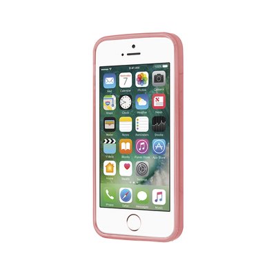 CaseUp Apple iPhone SE Lazer Kesim Silikon Kılıf Rose Gold