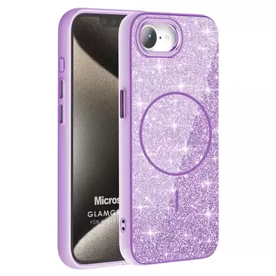 Microsonic Apple iPhone 16e Kılıf GlamGrip Luxe Lila