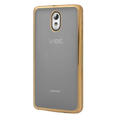 Microsonic Lenovo Vibe P1m Kılıf Skyfall Transparent Clear Gold