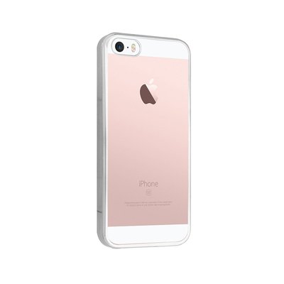 CaseUp Apple iPhone SE Lazer Kesim Silikon Kılıf Gümüş