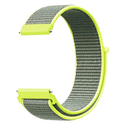 Microsonic Huawei Honor Magic Watch 2 42mm Hasırlı Kordon Woven Sport Loop Sarı