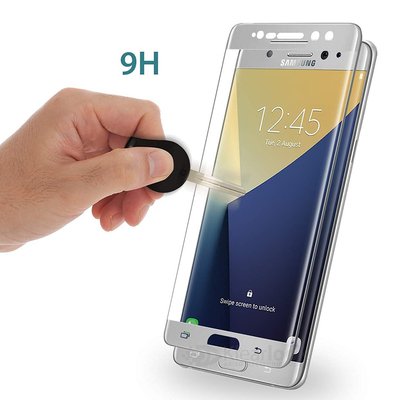 Microsonic Samsung Galaxy Note FE Kavisli Temperli Cam Ekran Koruyucu Film Gümüş