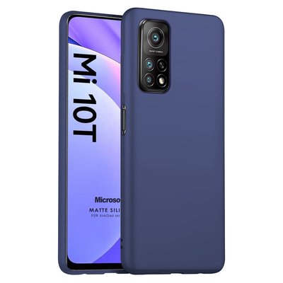 Microsonic Xiaomi Mi 10T Pro Kılıf Matte Silicone Lacivert