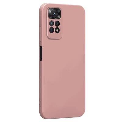 Microsonic Xiaomi Redmi Note 11 Kılıf Matte Silicone Rose Gold