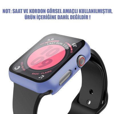 Microsonic Apple Watch Series 3 38mm Kılıf Matte Premium Slim WatchBand Lila