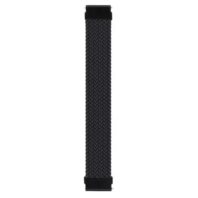 Microsonic Amazfit Balance Kordon, (Large Size, 165mm) Braided Solo Loop Band Siyah