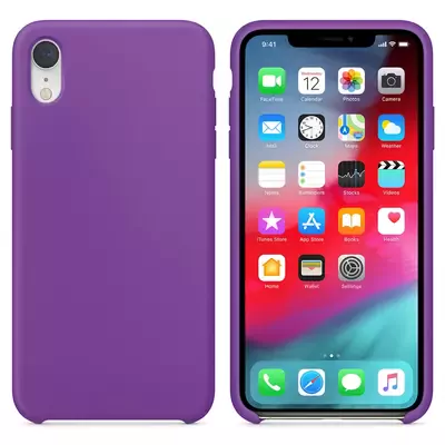 Microsonic Apple iPhone XR Kılıf Liquid Lansman Silikon Menekşe Moru