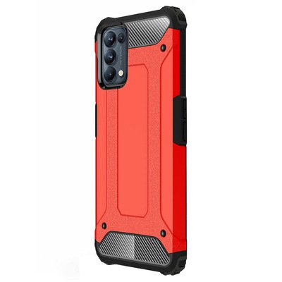 Microsonic Oppo Reno 5 Pro 5G Kılıf Rugged Armor Kırmızı