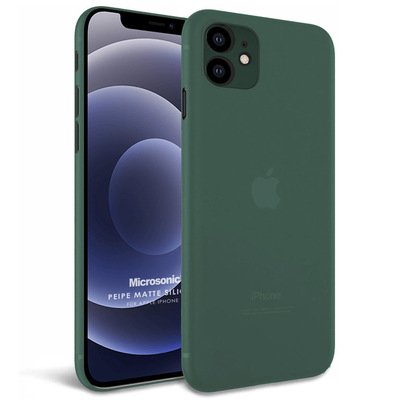 Microsonic Apple iPhone 12 Mini Kılıf Peipe Matte Silicone Yeşil