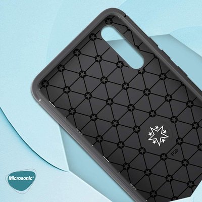 Microsonic Huawei P20 Pro Kılıf Kickstand Ring Holder Siyah