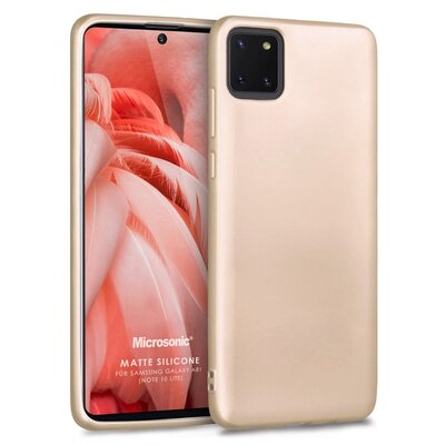 Microsonic Samsung Galaxy Note 10 Lite Kılıf Matte Silicone Gold