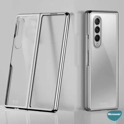 Microsonic Samsung Galaxy Z Fold 4 Kılıf Shell Platinum Siyah