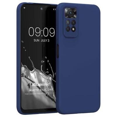 Microsonic Xiaomi Redmi Note 11 Kılıf Matte Silicone Lacivert