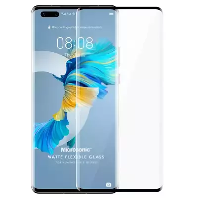 Microsonic Huawei Mate 40 Pro Seramik Matte Flexible Ekran Koruyucu Siyah