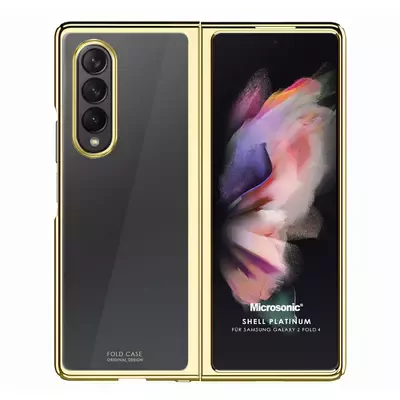 Microsonic Samsung Galaxy Z Fold 4 Kılıf Shell Platinum Gold