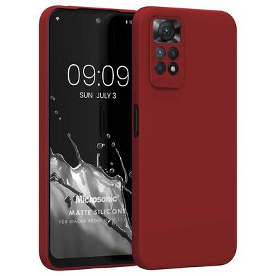 Microsonic Xiaomi Redmi Note 11 Kılıf Matte Silicone Kırmızı