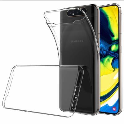 Microsonic Samsung Galaxy A80 Kılıf Transparent Soft Beyaz