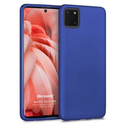 Microsonic Samsung Galaxy Note 10 Lite Kılıf Matte Silicone Lacivert