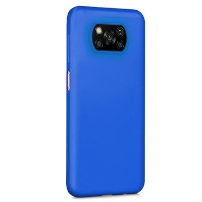 Microsonic Xiaomi Poco X3 NFC Kılıf Matte Silicone Mavi