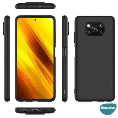 Microsonic Xiaomi Poco X3 NFC Kılıf Matte Silicone Mavi