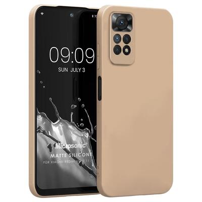 Microsonic Xiaomi Redmi Note 11 Kılıf Matte Silicone Gold