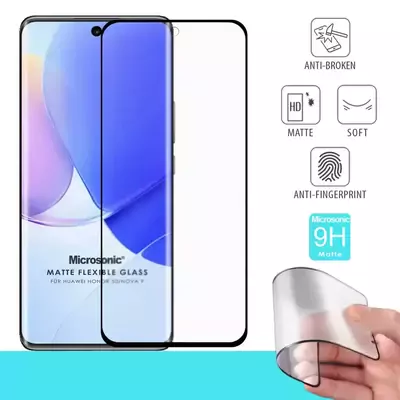 Microsonic Huawei Nova 9 Seramik Matte Flexible Ekran Koruyucu Siyah