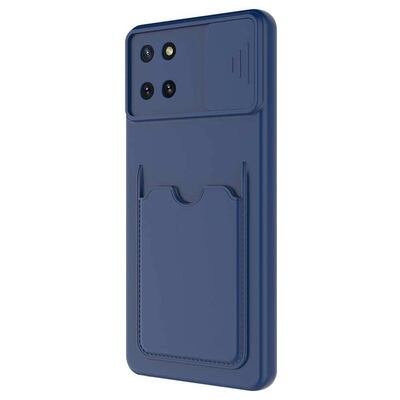 Microsonic Samsung Galaxy A81 Kılıf Inside Card Slot Lacivert