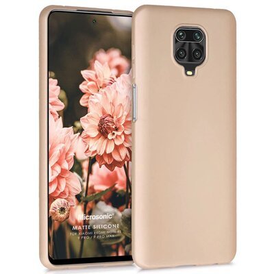 Microsonic Xiaomi Redmi Note 9 Pro Max Kılıf Matte Silicone Gold