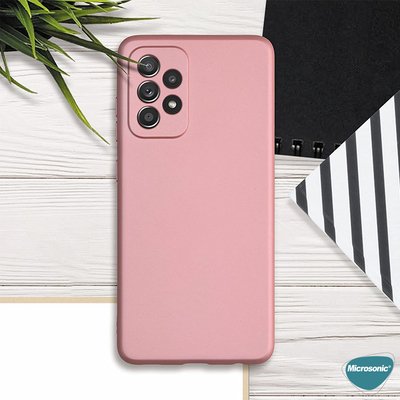 Microsonic Samsung Galaxy A33 5G Kılıf Matte Silicone Rose Gold