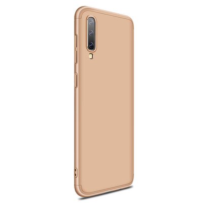 Microsonic Samsung Galaxy A70 Kılıf Double Dip 360 Protective AYS Gold