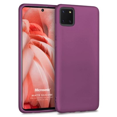 Microsonic Samsung Galaxy Note 10 Lite Kılıf Matte Silicone Mor