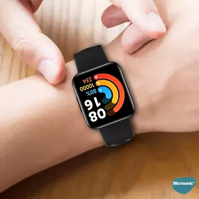 Microsonic Xiaomi Redmi Watch 2 Lite Rainbow Band Kordon Siyah Yeşil