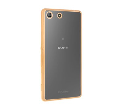 CaseUp Sony Xperia M5 Lazer Kesim Silikon Kılıf Gold