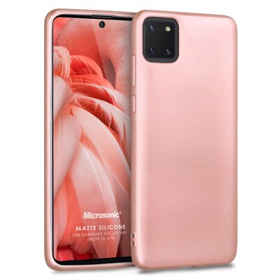 Microsonic Samsung Galaxy Note 10 Lite Kılıf Matte Silicone Rose Gold