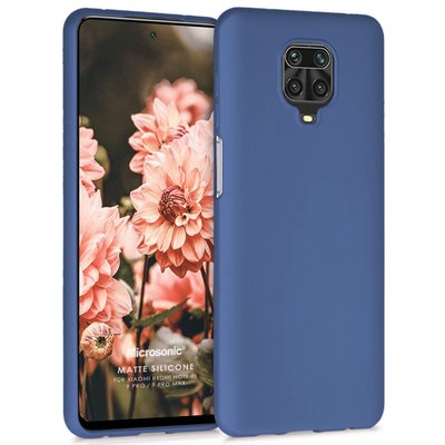 Microsonic Xiaomi Redmi Note 9 Pro Max Kılıf Matte Silicone Lacivert