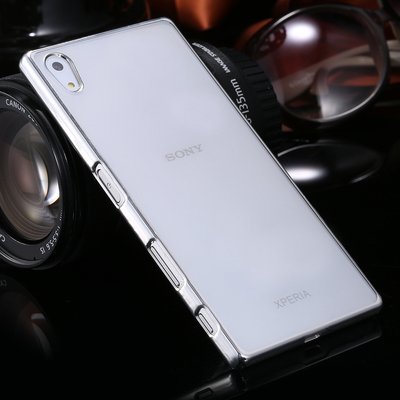 CaseUp Sony Xperia M5 Lazer Kesim Silikon Kılıf Gümüş