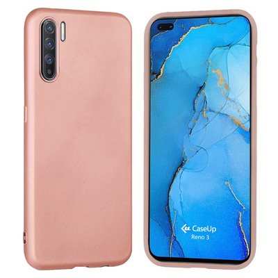 CaseUp Oppo Reno 3 Kılıf Matte Surface Rose Gold