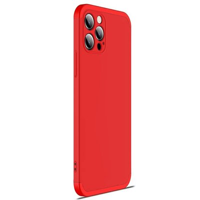 Microsonic Apple iPhone 12 Pro Kılıf Double Dip 360 Protective AYS Kırmızı