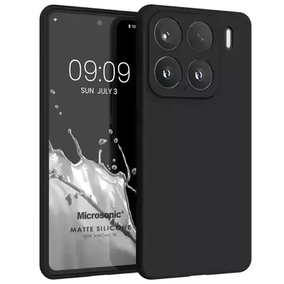 Microsonic Matte Silicone Xiaomi 15 Kılıf Siyah