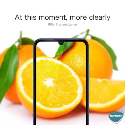 Microsonic Samsung Galaxy M32 4G Tam Kaplayan Temperli Cam Ekran Koruyucu Siyah