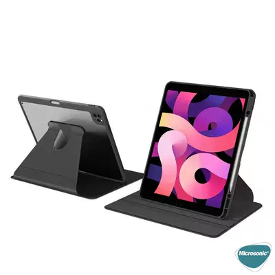 Microsonic Apple iPad Pro 12.9`` 2022 6. Nesil Kılıf (A2436-A2764-A2437-A2766) Regal Folio Siyah