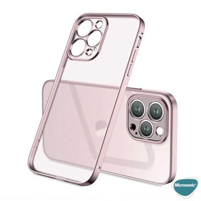 Microsonic Apple iPhone 13 Pro Kılıf Square Matte Plating Rose Gold