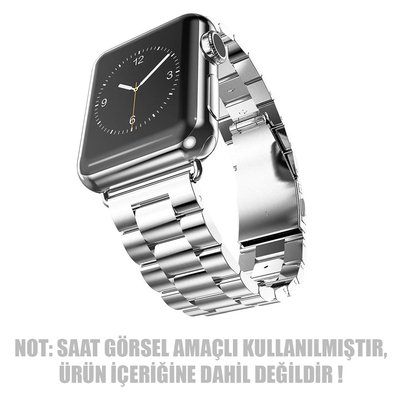 Microsonic Apple Watch Series 3 38mm Metal Stainless Steel Kordon Gümüş