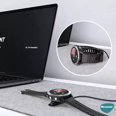 Microsonic Garmin Forerunner 55 Taşınabilir Şarj Dönüştürücü Adaptörü Lightning