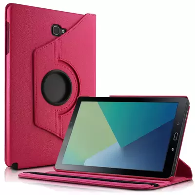 Microsonic Samsung Galaxy Tab A 10.1'' P580 Kılıf 360 Rotating Stand Deri Pembe