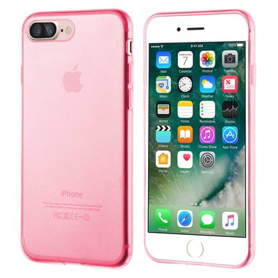 CaseUp Apple iPhone 7 Plus Kılıf Transparent Soft Pembe