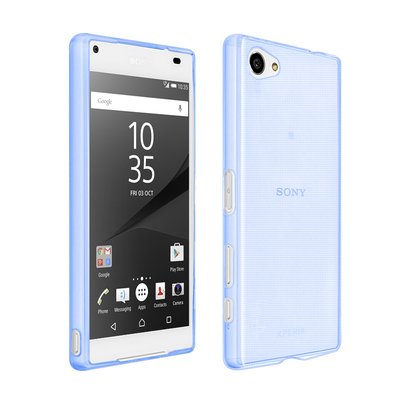 CaseUp Sony Xperia Z5 Compact Kılıf Transparent Soft Mavi